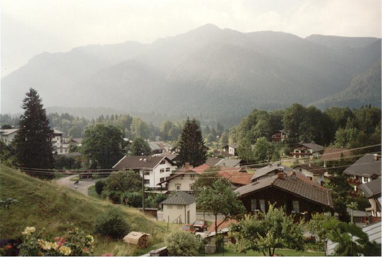 Blick vom Quartier auf Grainau - dem Zugspitzgdorf