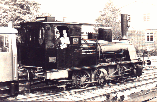 Hafenbahn-Lok zieht Oldtimer-Lok