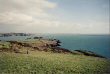 Blick vom Haus aufs Meer